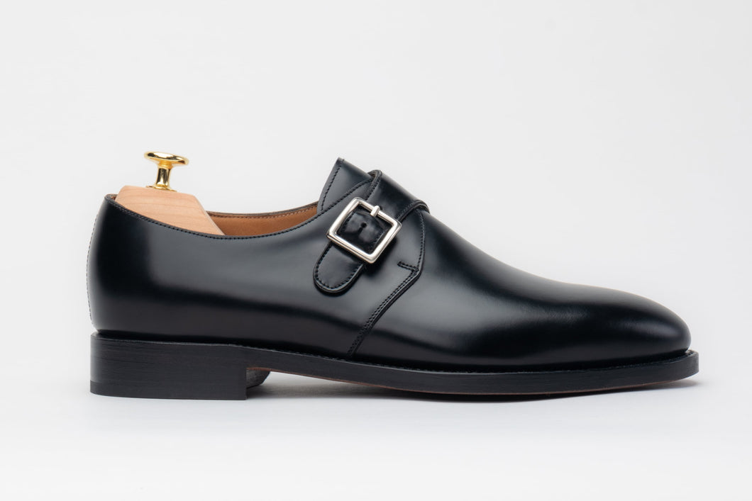 Morjas Single Monkstrap Black Calf from the side