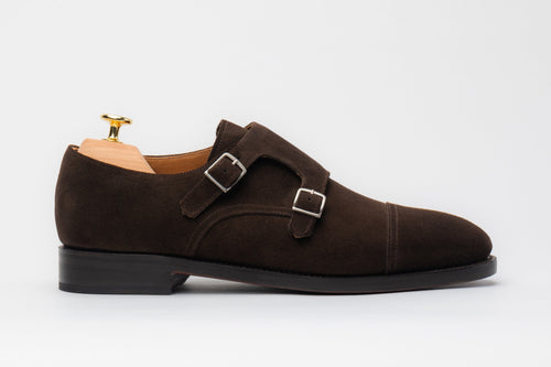 The Double Monkstrap - Brown Suede