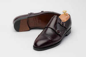 The Double Monkstrap - Burgundy Calf