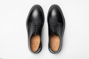 The Plain Toe Blucher - Black Calf Top