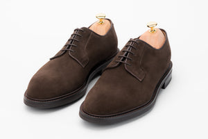 The Plain Toe Blucher - Brown Suede Pair