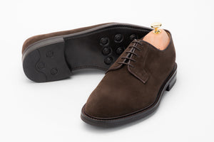 The Plain Toe Blucher - Brown Suede Pair