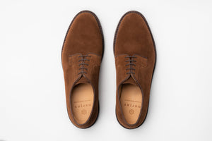 The Plain Toe Blucher - Medium Brown Suede Top