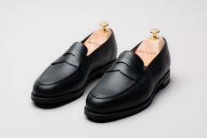 The Penny Loafer - Black Grain